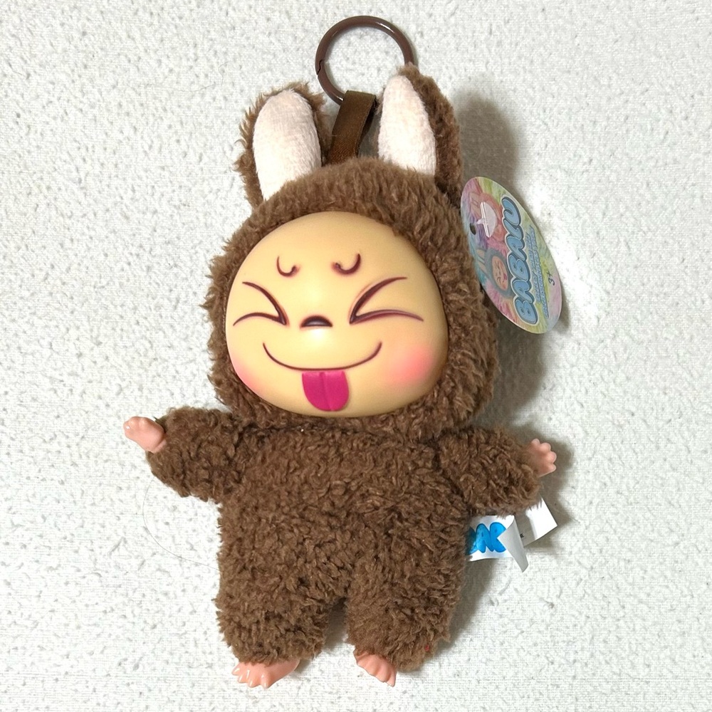 NWT Babalu Dangler on Brown Key Ring. Friend for Labubu.